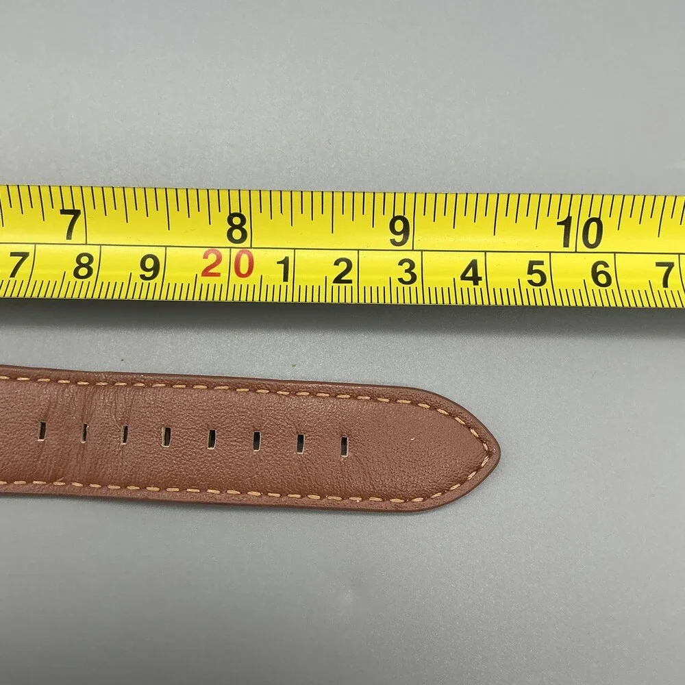 Armitron 20/5483TT Mens Watch 42mm Green Dial Brown Leather Day Date New Battery